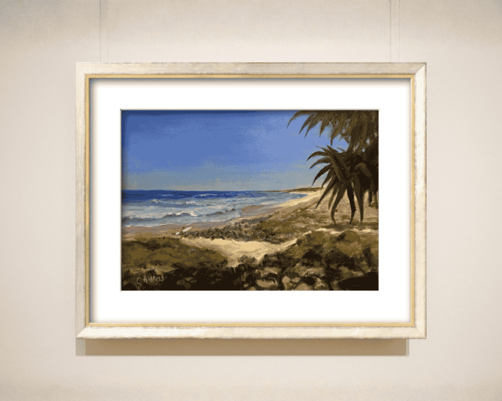 Artwork: 'Calling All Surfers Sharpes Beach, Lennox Head'