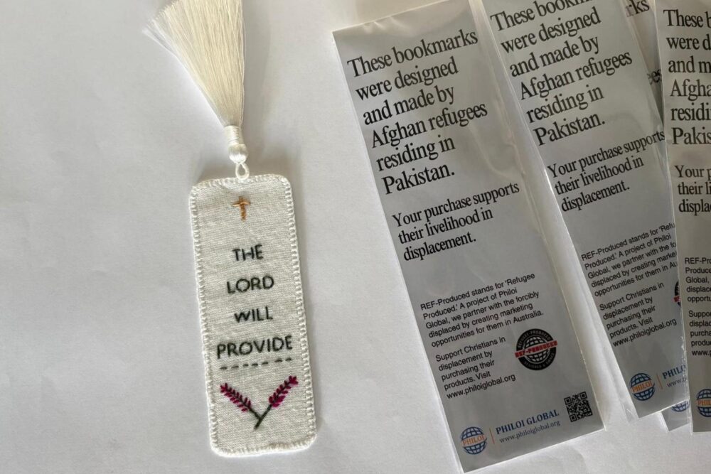 Pair of Bookmarks Made by Afghan Refugees